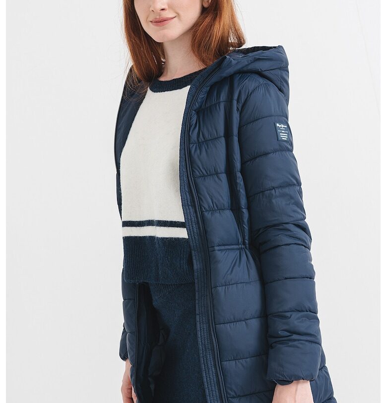 Зимно яке с джобове встрани - Ултрамарин синьо Pepe Jeans London