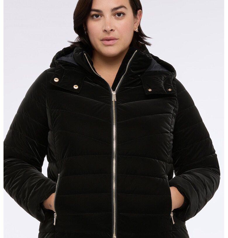 Зимно яке с джобове с цип - Черен Fiorella Rubino