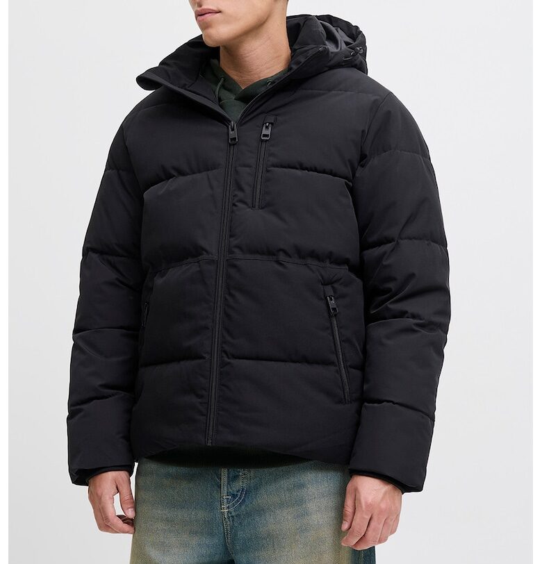 Зимно яке с джобове с цип' - Черен Jack  Jones