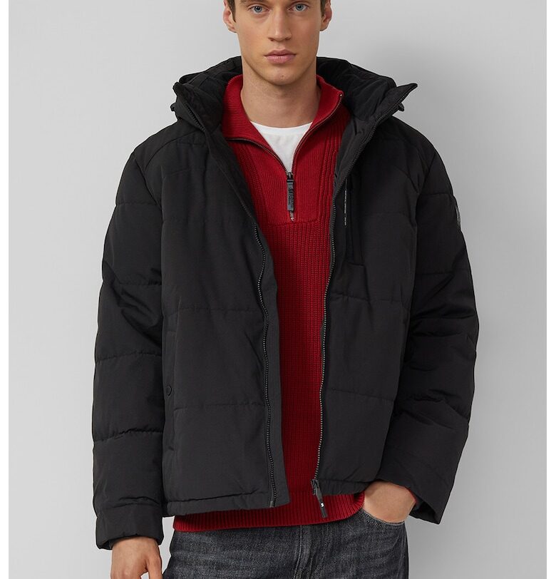 Зимно яке с джобове с цип - Избеляло черно sOliver