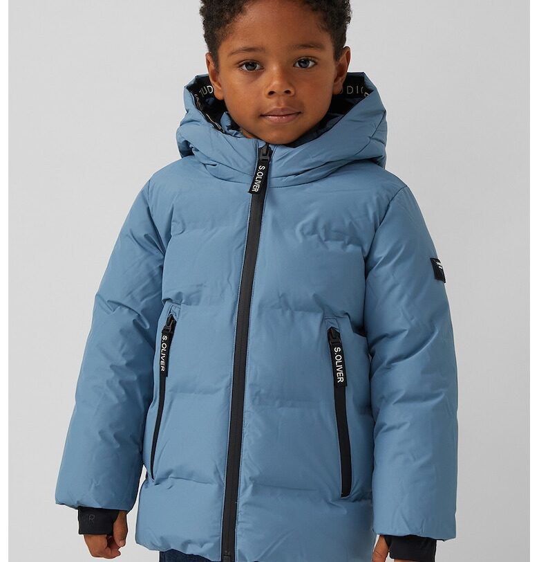 Зимно яке с джобове с цип - Светлосин sOliver