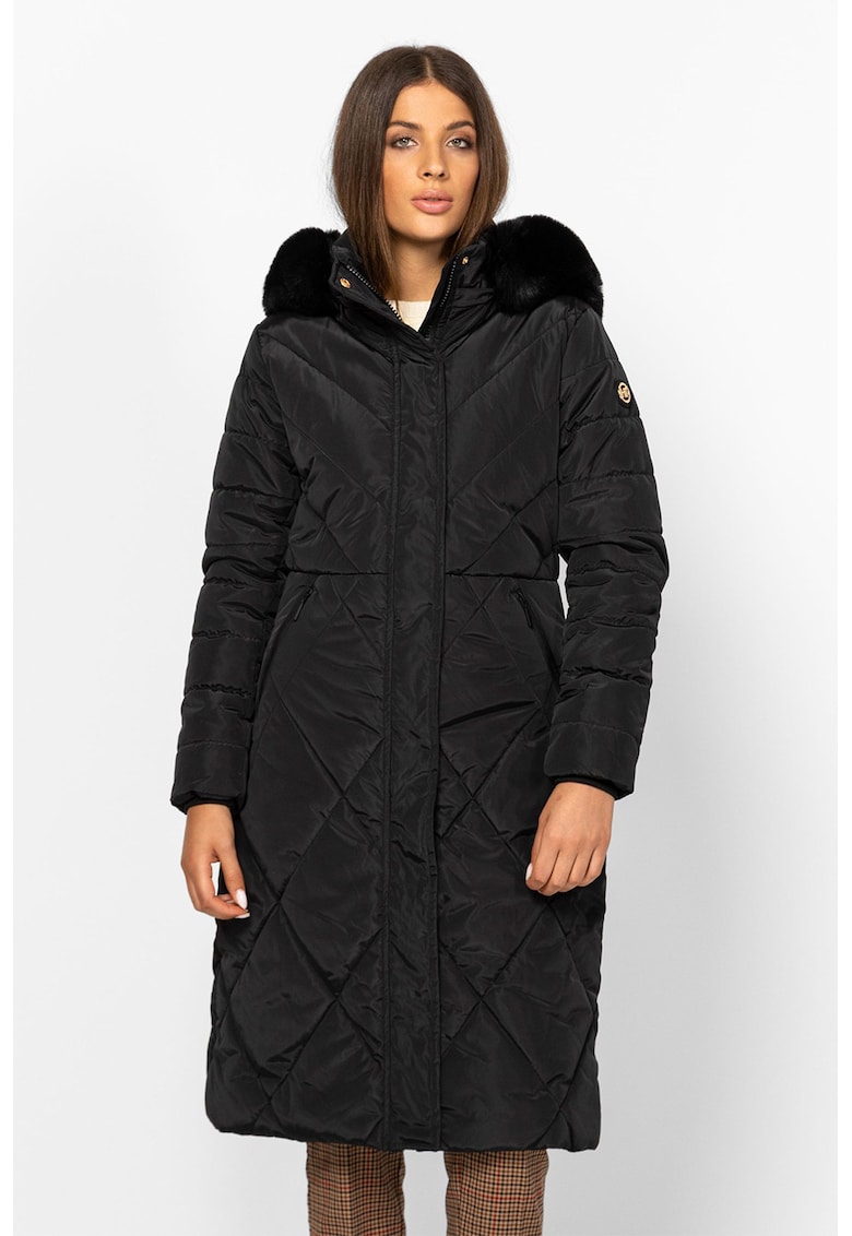 Зимно яке с еко пух - Черен Heavy Tools