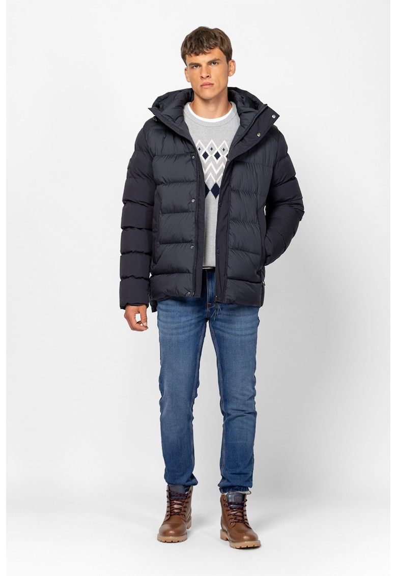 Зимно яке с качулка - Ултрамарин синьо Heavy Tools