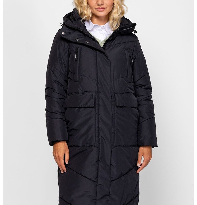 Зимно яке с качулка - Черен Heavy Tools