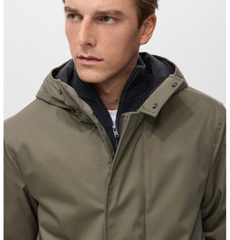 Зимно яке с качулка - Каки Mango