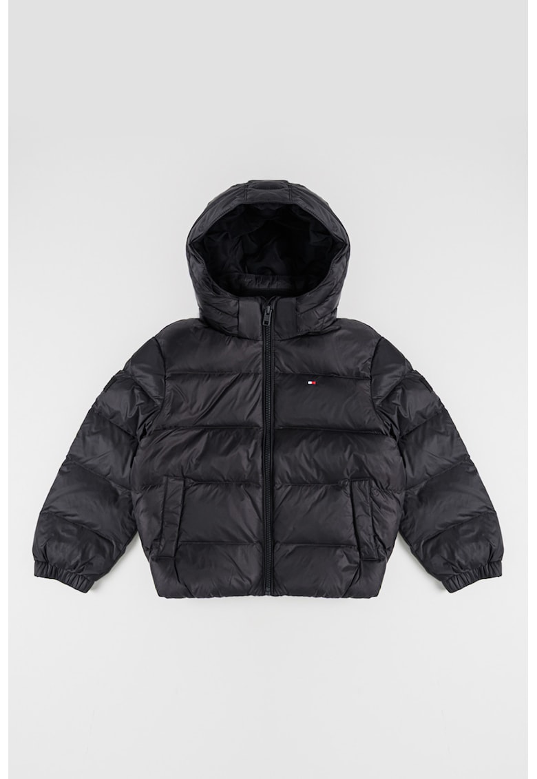 Зимно яке с качулка - Черен Tommy Hilfiger