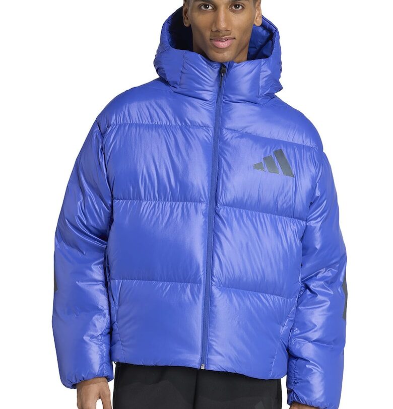 Зимно яке с качулка - Син adidas Sportswear