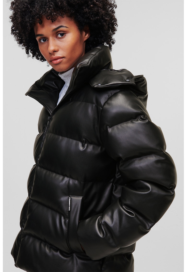 Зимно яке с качулка - Черен Karl Lagerfeld