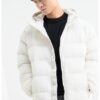 Зимно яке с качулка и вата - Бял CALVIN KLEIN JEANS