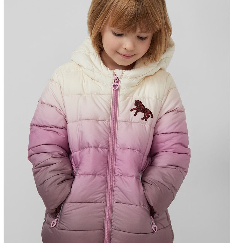 Зимно яке с преливащи се цветове - Слонова кост/Розово/Прашно розово sOliver