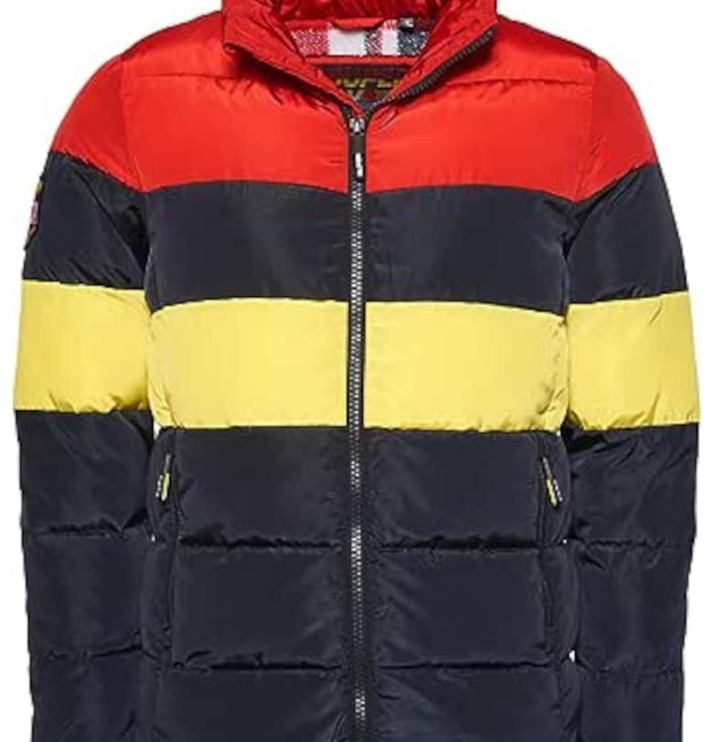 Зимно яке с пух и цветен дизайн - Многоцветен Superdry  Co