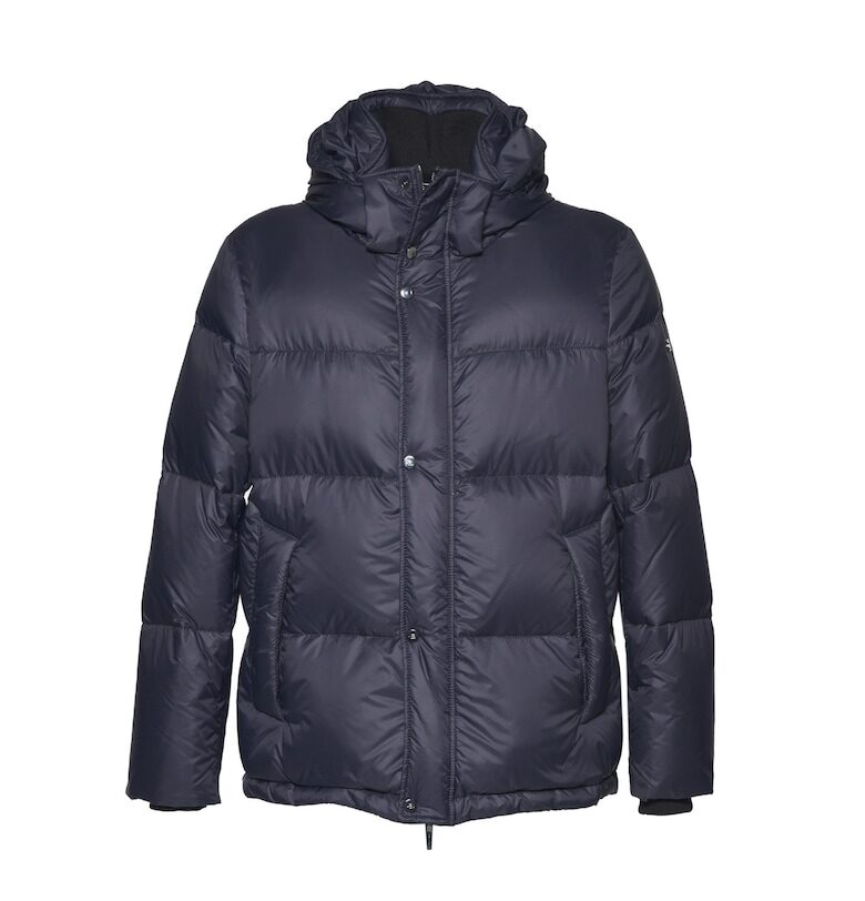 Зимно яке с пухена вата и качулка - Тъмносин Baldinini