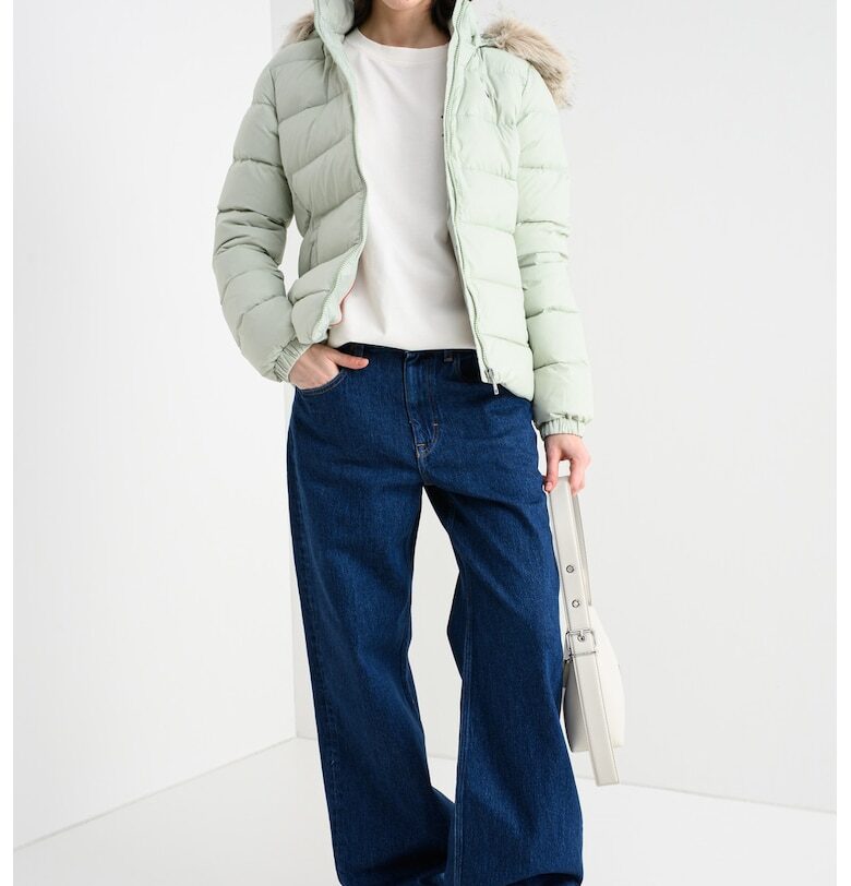 Зимно яке с пухена вата и качулка Tommy Jeans