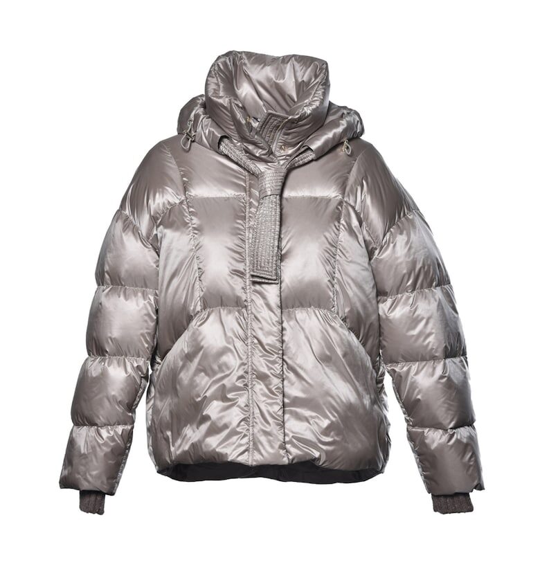 Зимно яке с пухена вата и рипсени маншети Baldinini