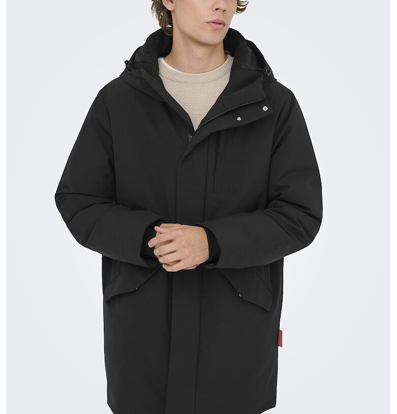 Зимно яке с цип - Черен Only  Sons