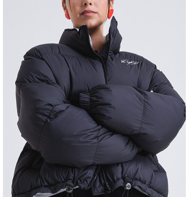 Зимно яке със средновисока яка и регулируем подгъв - Черен Moschino Jeans