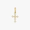 Златен медальон Сияен кръст - Цирконий INDIRA