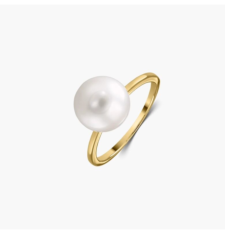 Сребърен пръстен Ruth Golden - Естествени перли INDIRA