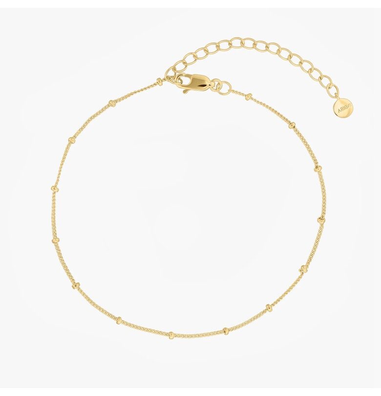 Златна гривна за глезен от сребро INDIRA