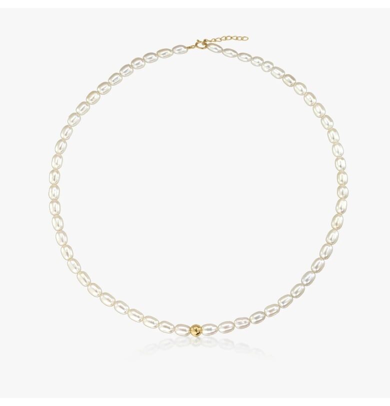 Златна огърлица Faye - Естествени перли INDIRA