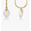Златни обеци Rhonda - Естествени перли INDIRA