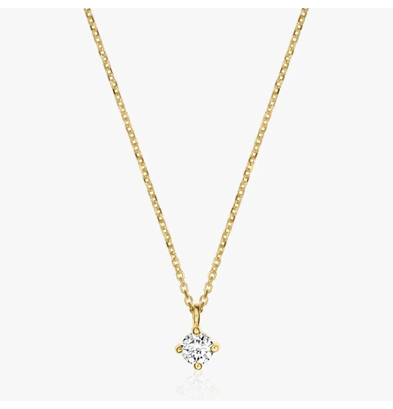 Златно колие Timeless - Диамант 0.1 CT INDIRA