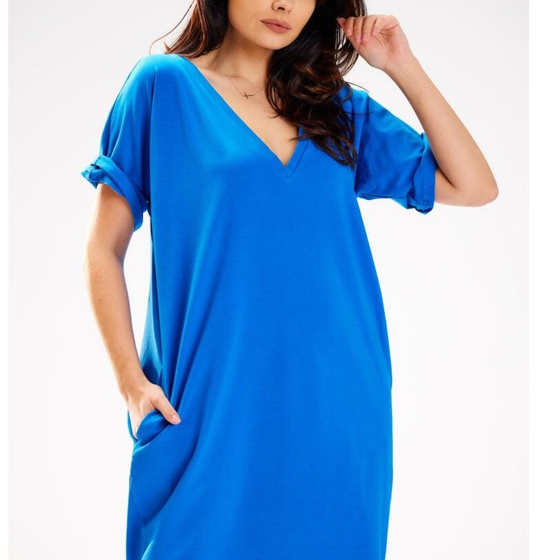 Извънгабаритна рокля - с джобове - Един размер InfiniteYou