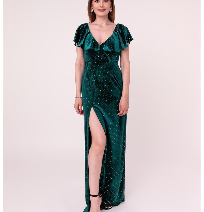 Кадифена рокля Seraphina с цепка встрани Ilona Andreoiu