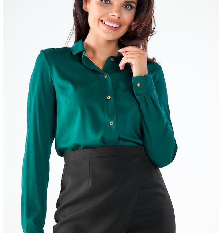 Камъша A526 Елегантен дълъг ръкав - Зелен awama