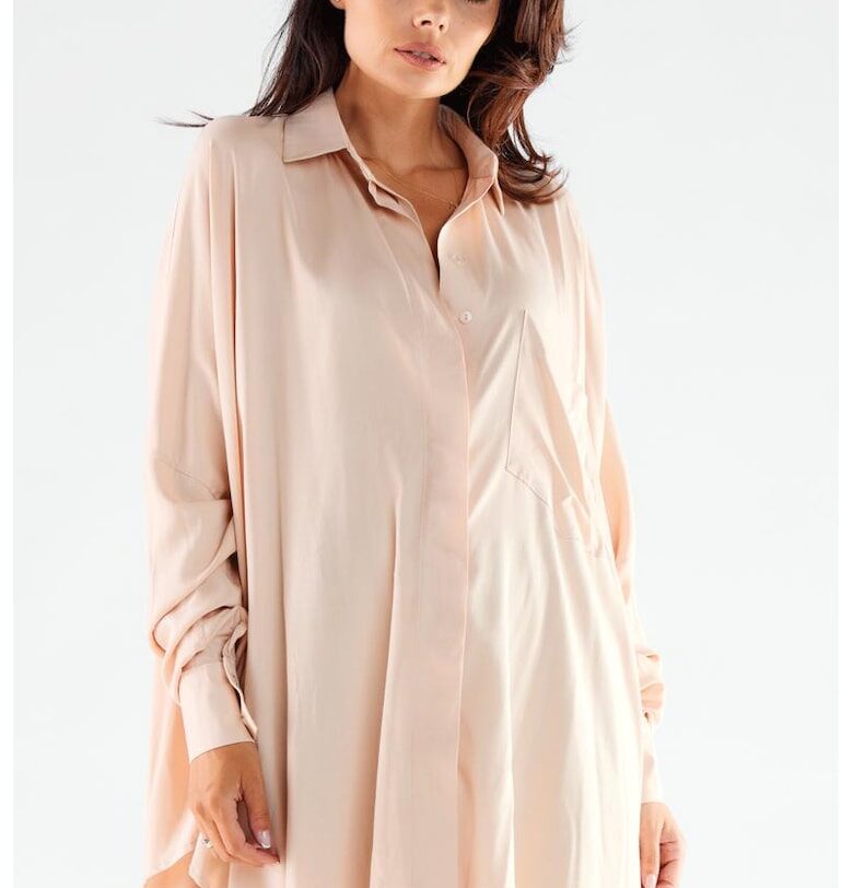 Камъша A528 Елегантна дълъг ръкав - Бежов awama