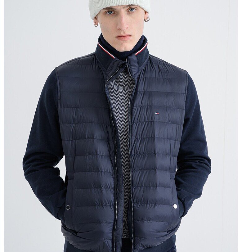 Капитониран елек с джобове - Тъмносин Tommy Hilfiger