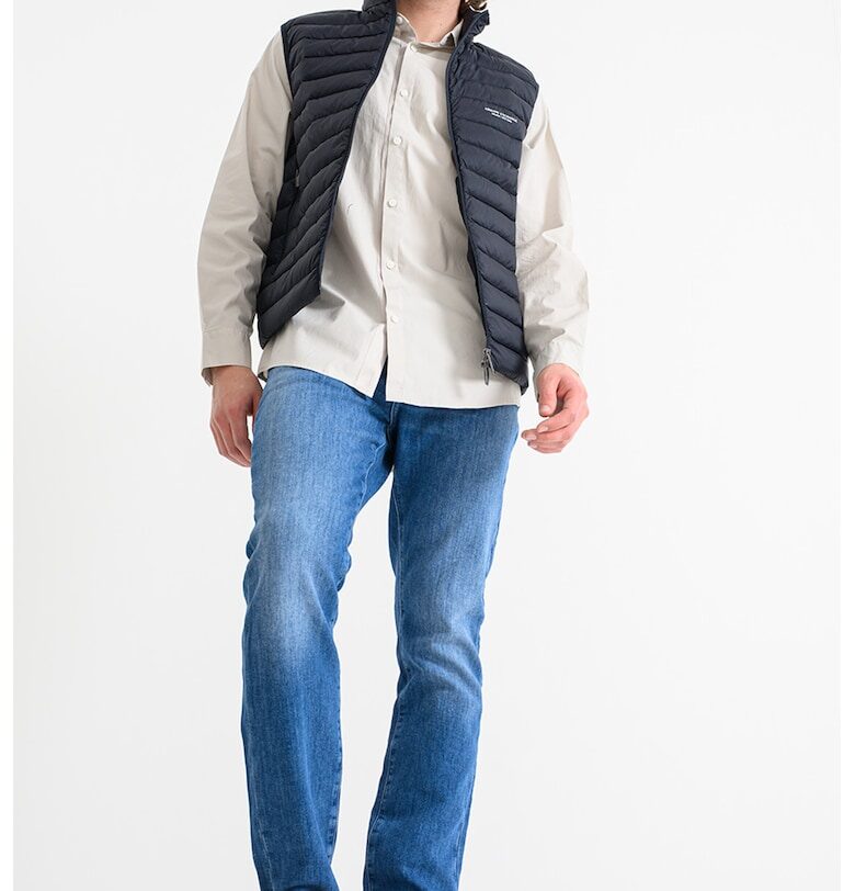 Капитониран елек с джобове с цип - Ултрамарин синьо ARMANI EXCHANGE