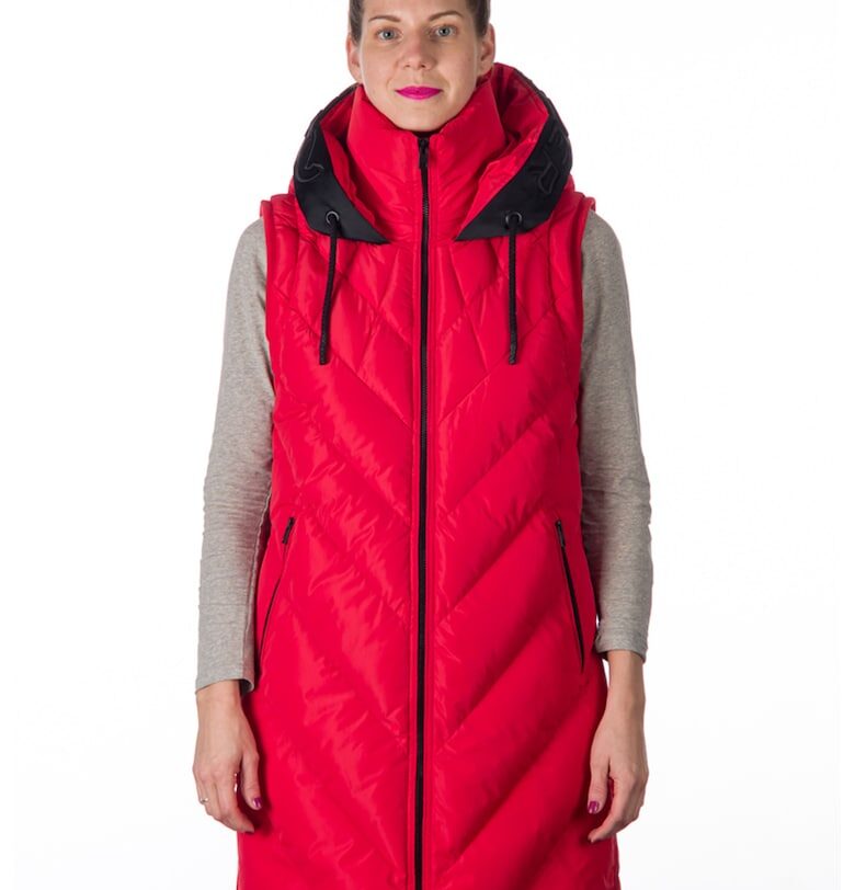 Капитониран елек с качулка - Червен NORTHFINDER