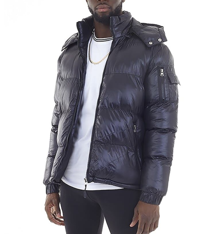 Капитонирано зимно яке Jared с джоб на ръкава - Черен BRAVE SOUL