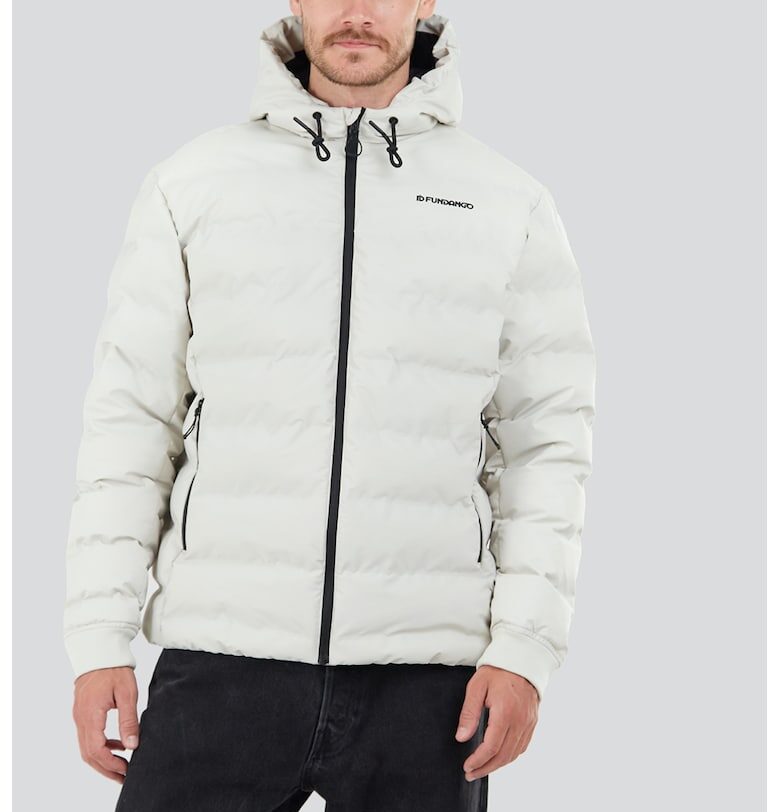 Капитонирано зимно яке Patriot с качулка - Мръснобял Fundango