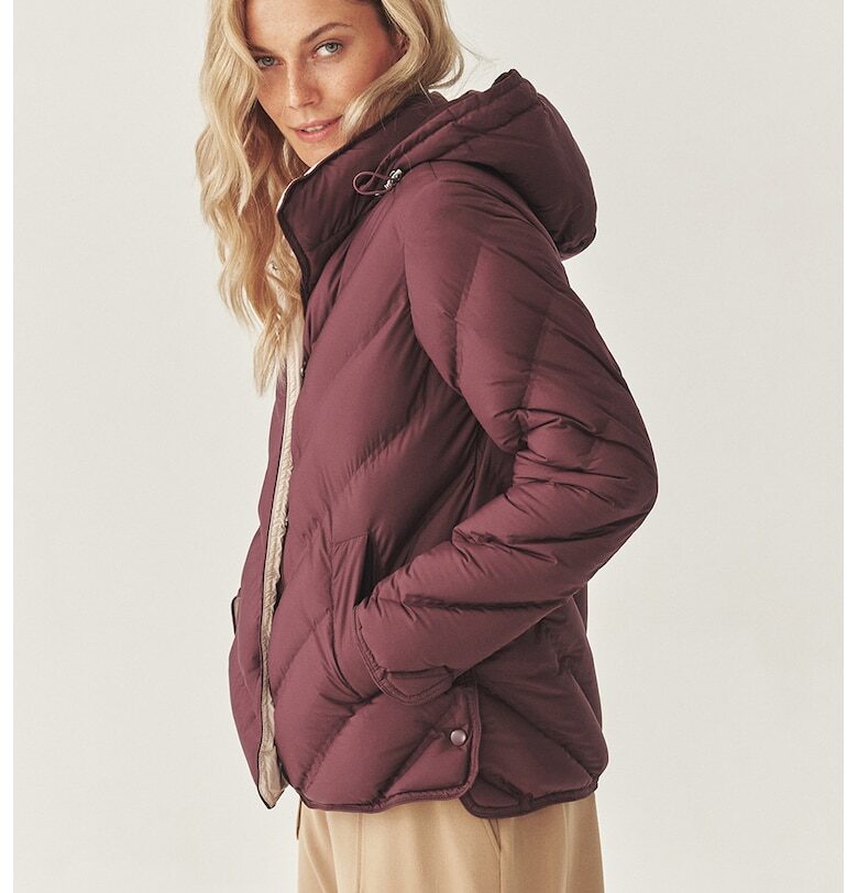 Капитонирано зимно яке с капси - Бордо Tatuum