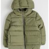 Капитонирано зимно яке с качулка - Маслинено зелено BOSS Kidswear