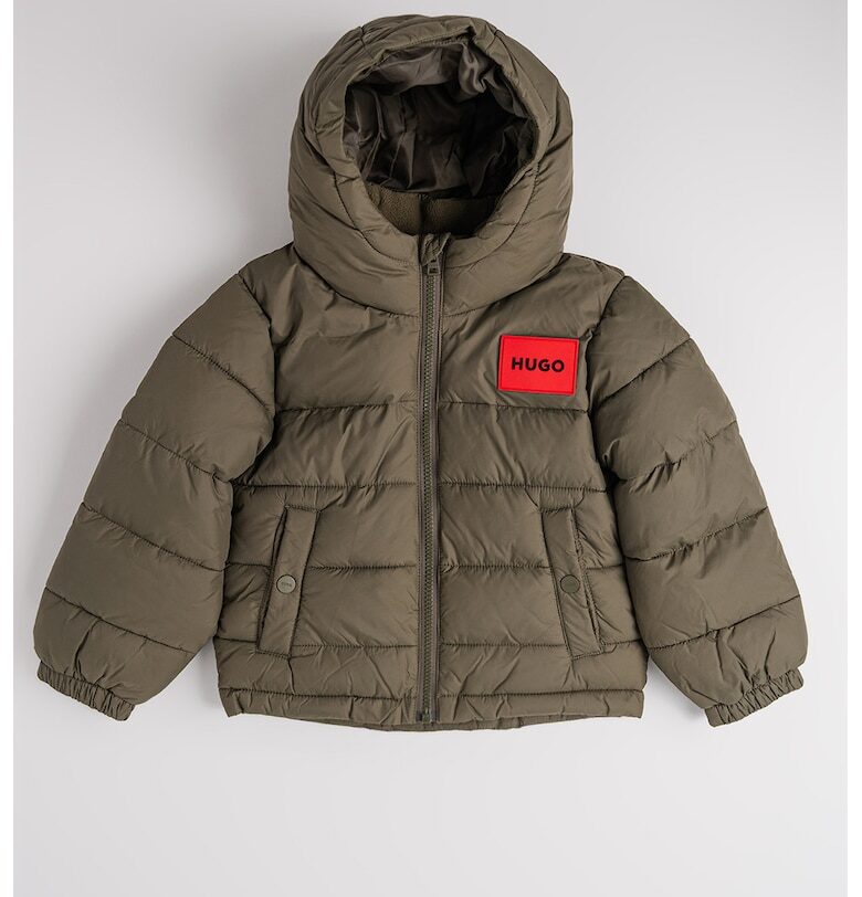 Капитонирано зимно яке с качулка - Зелени аспержи HUGO