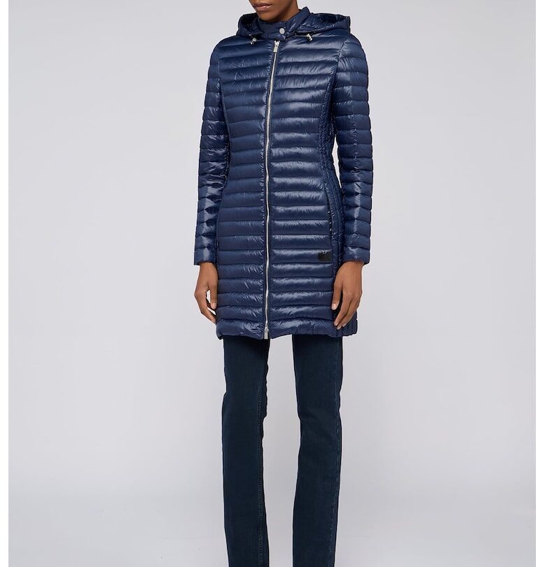 Капитонирано зимно яке с качулка - Тъмносин Trussardi