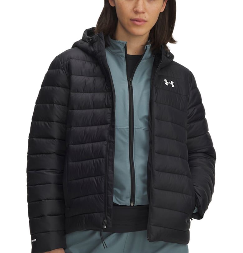 Капитонирано зимно яке с качулка - Бял/Черен Under Armour