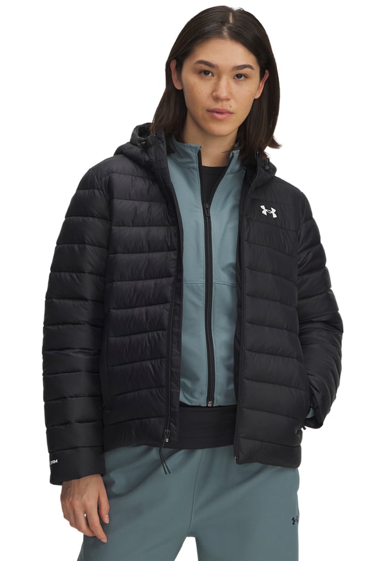 Капитонирано зимно яке с качулка - Бял/Черен Under Armour