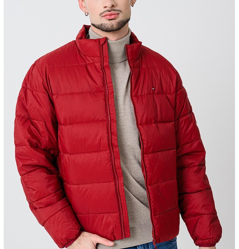 Капитонирано зимно яке с миди яка - Бордо Tommy Hilfiger