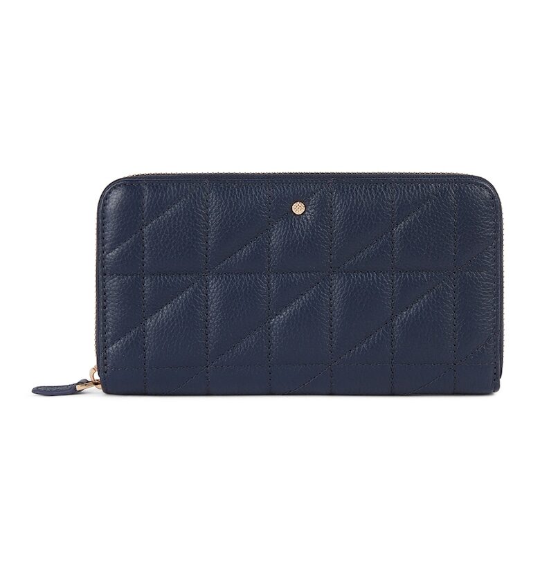 Капитонирано кожено портмоне с цип Geox