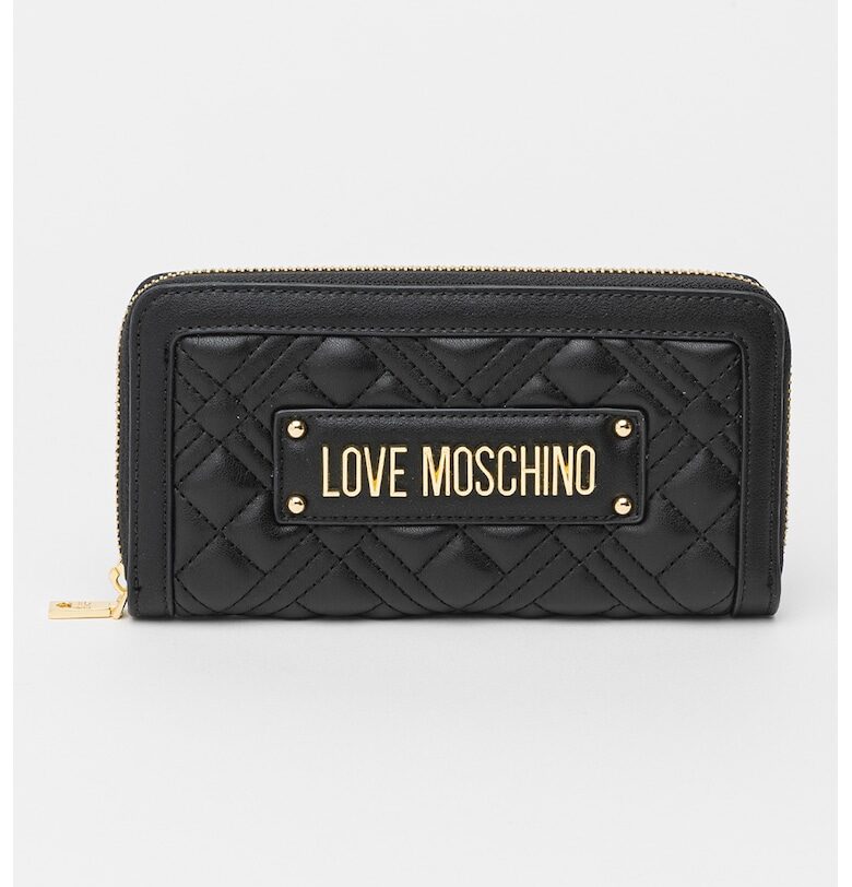 Капитонирано портмоне от еко кожа с цип Love Moschino