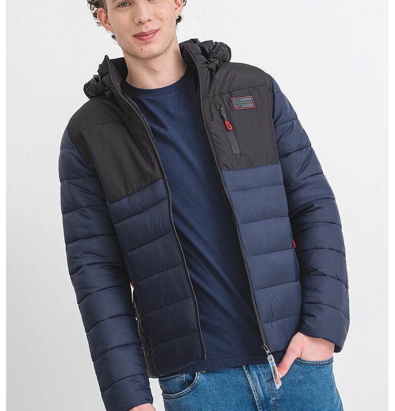 Капитонирано яке Batilo с качулка - Черен/Тъмносин Geographical Norway