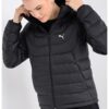 Капитонирано яке с качулка и лого - Черен Puma