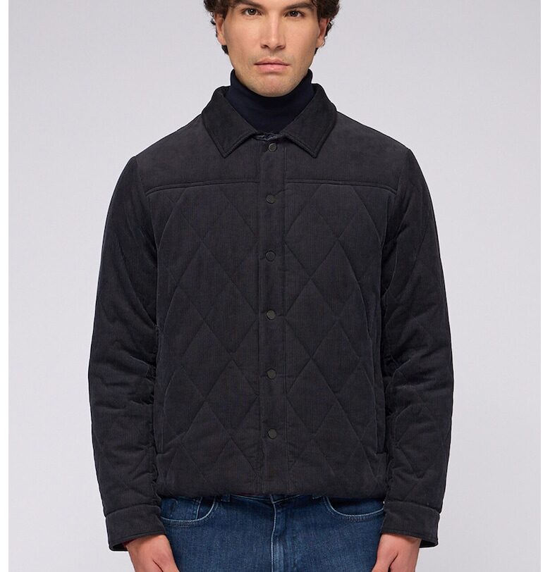 Капитонирано яке с яка - Избеляло черно Trussardi