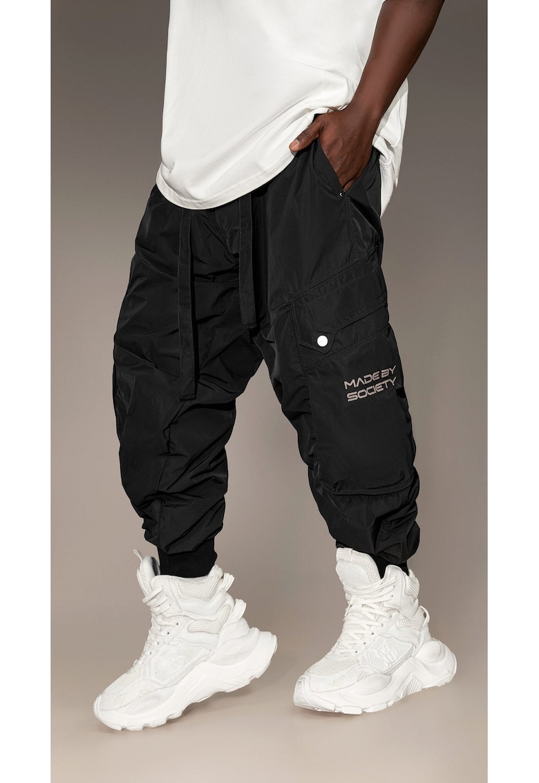 Карго панталони - P16133 - Черен Made By Society