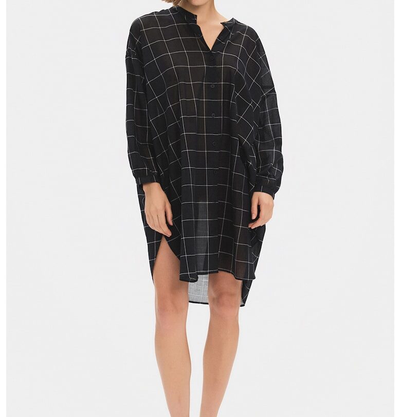 Карирана рокля тип риза June