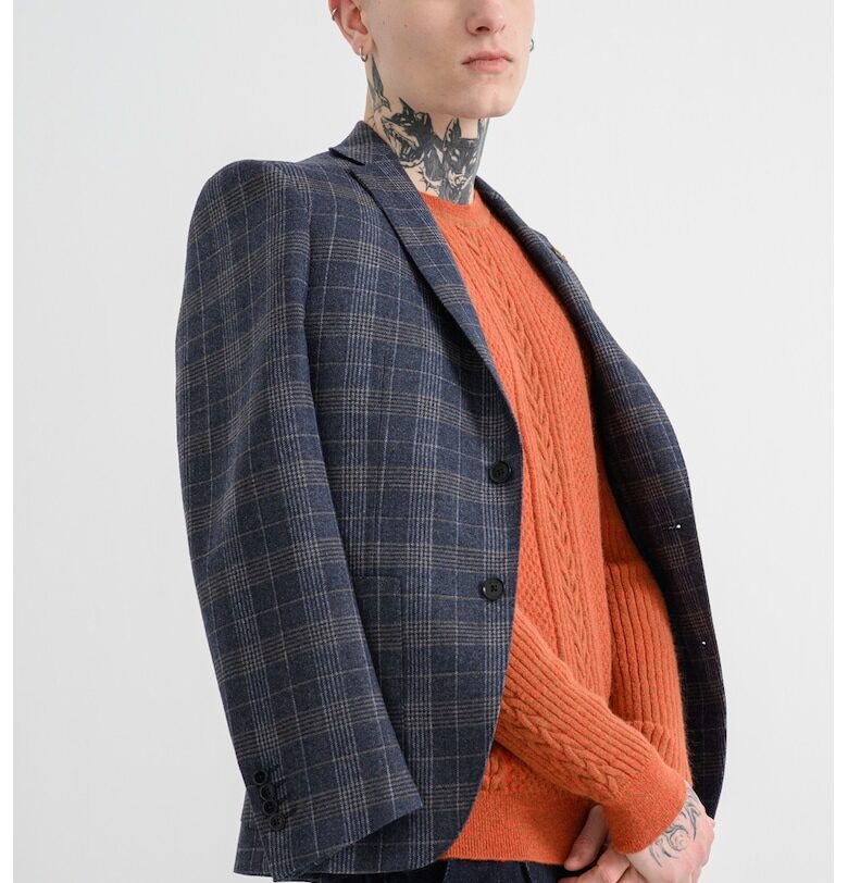 Карирано сако с вълна - Въглен сиво Pal Zileri